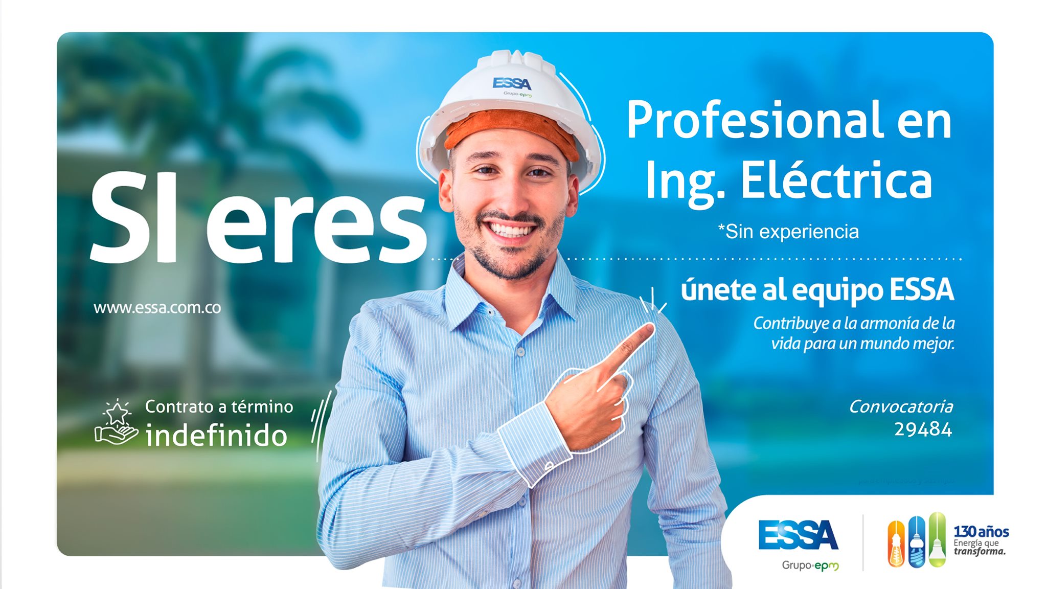 Convocatoria laboral profesional en Ing eléctrica ESSA