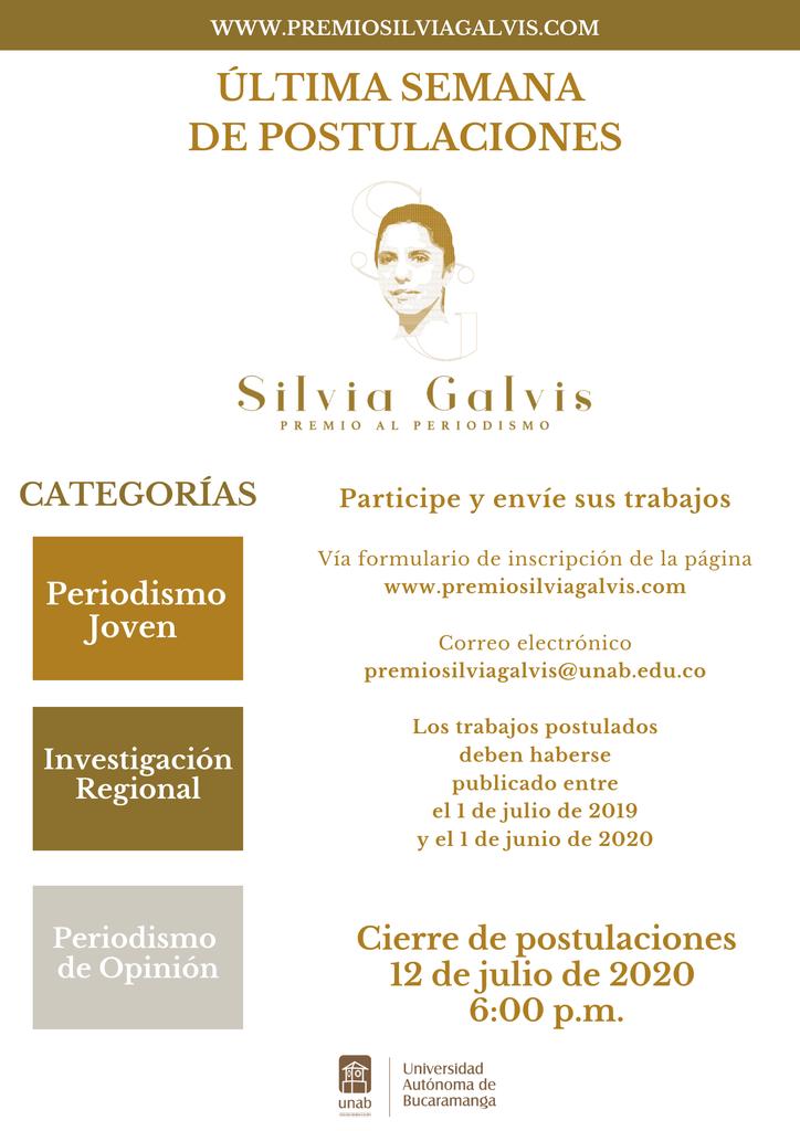 Premio al periodismo Silvia Galvis UNAB