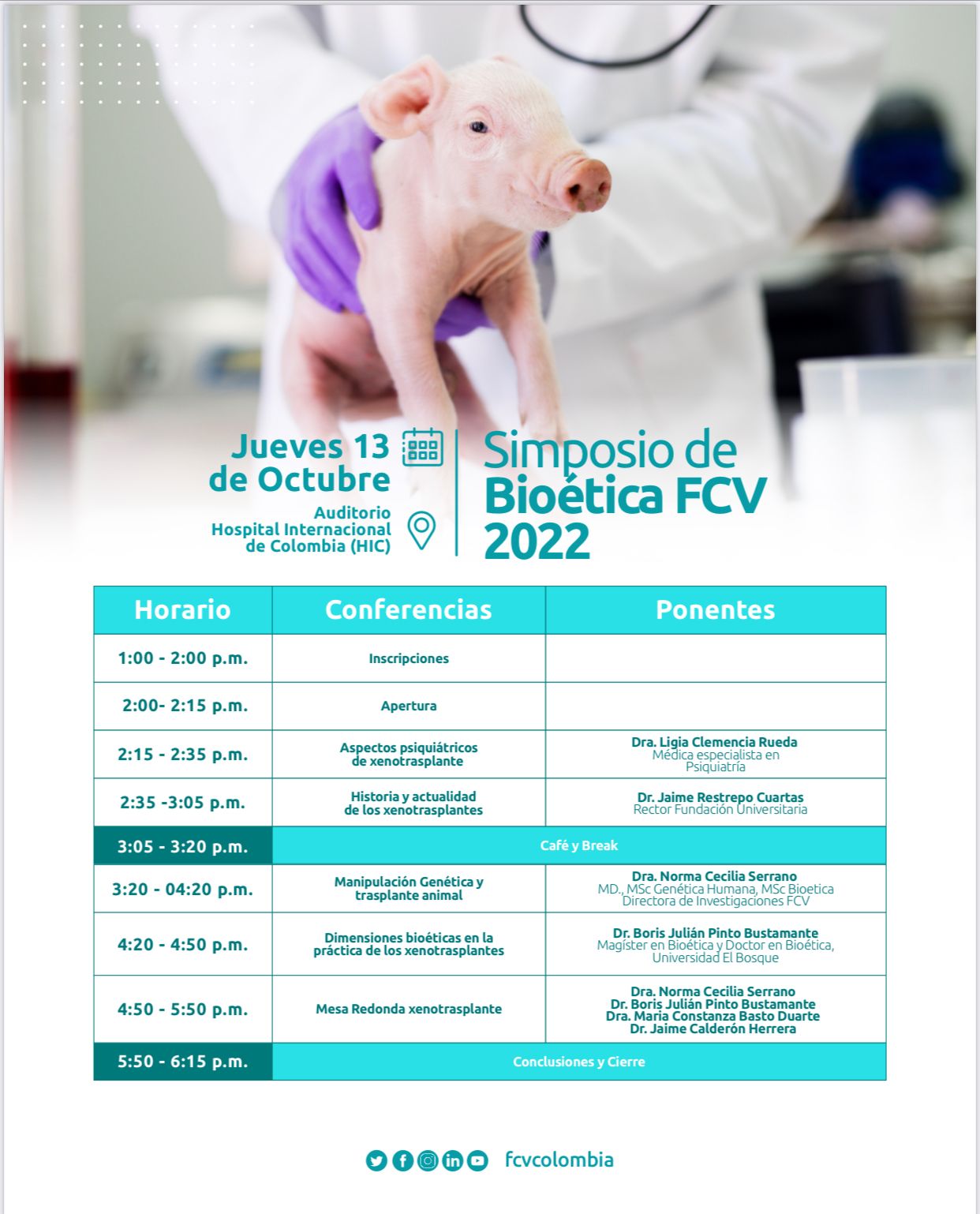 Agenda simposio de bioética