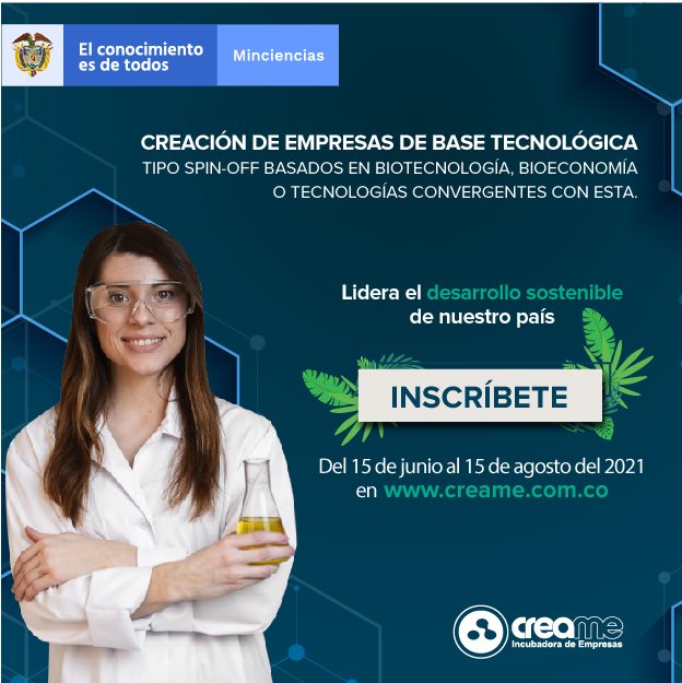 Convocatoria creación de empresas de base tecnológica spin off