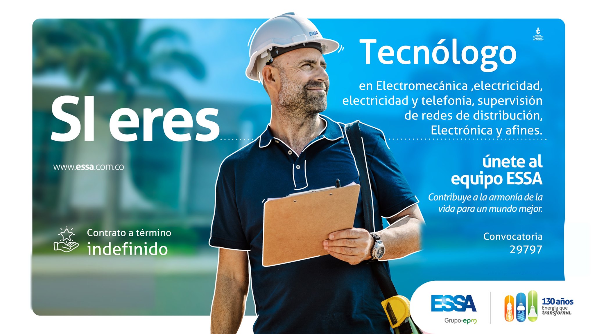 Oferta laboral tecnólogo en electrómecanica EESA