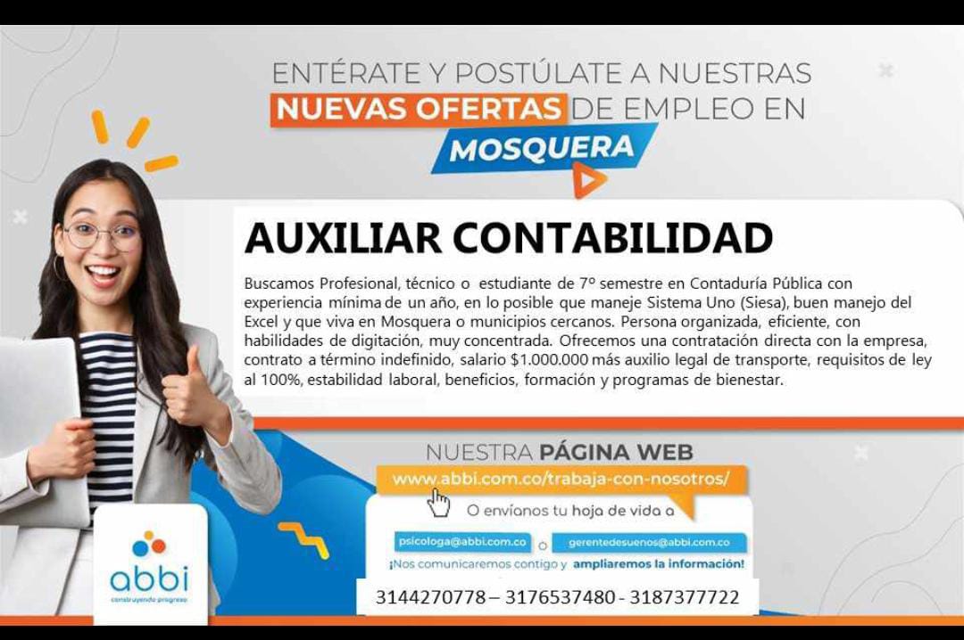 Auxiliar contable abbi