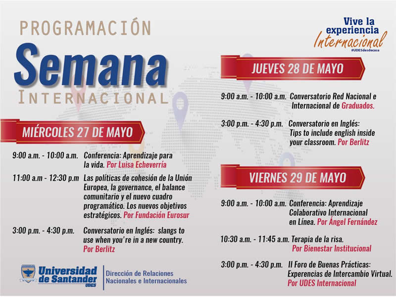 Programación Semana Internacional UDES