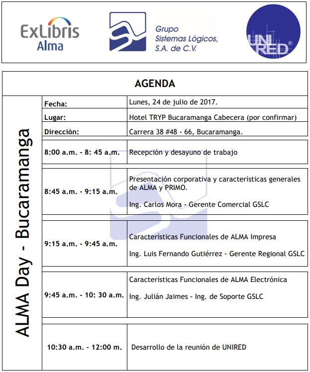 Programa ALMA Day Bucaramanga UNIRED