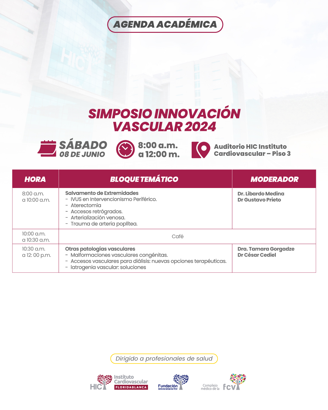 Agenda Sábado 8 de junio