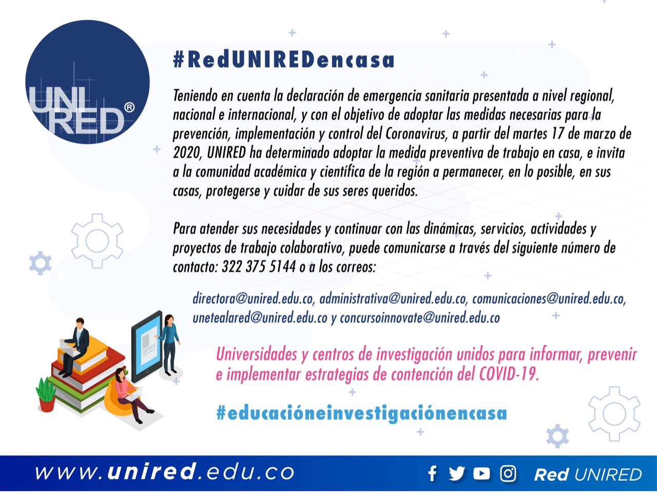 trabajoencasa unired covid19 2